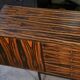 Designer sideboard in Gabonese ebony, 1 door, 12 drawers, 1960s