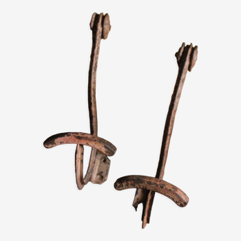 Pair of metal hooks