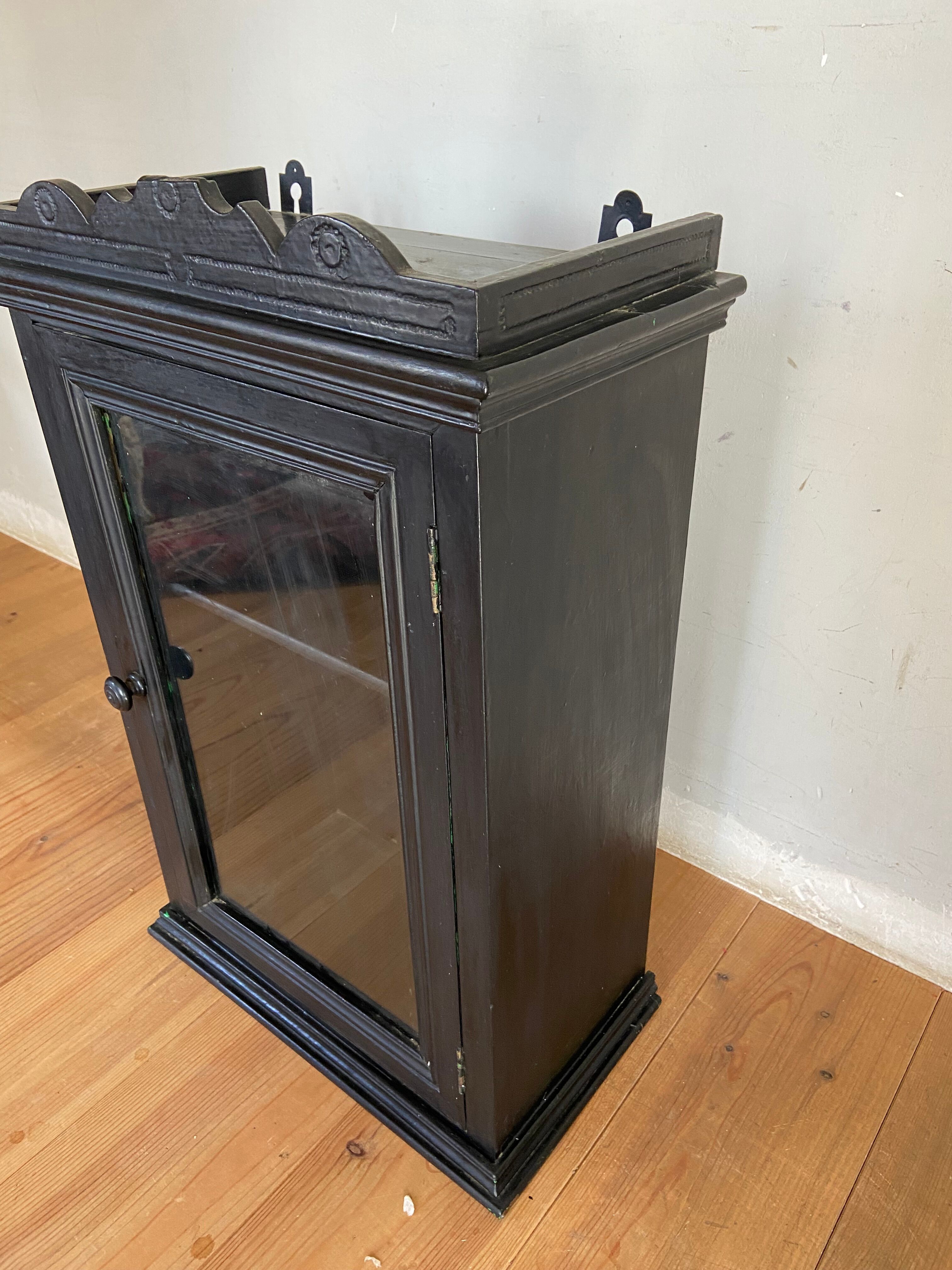 Black antique medicine cabinet