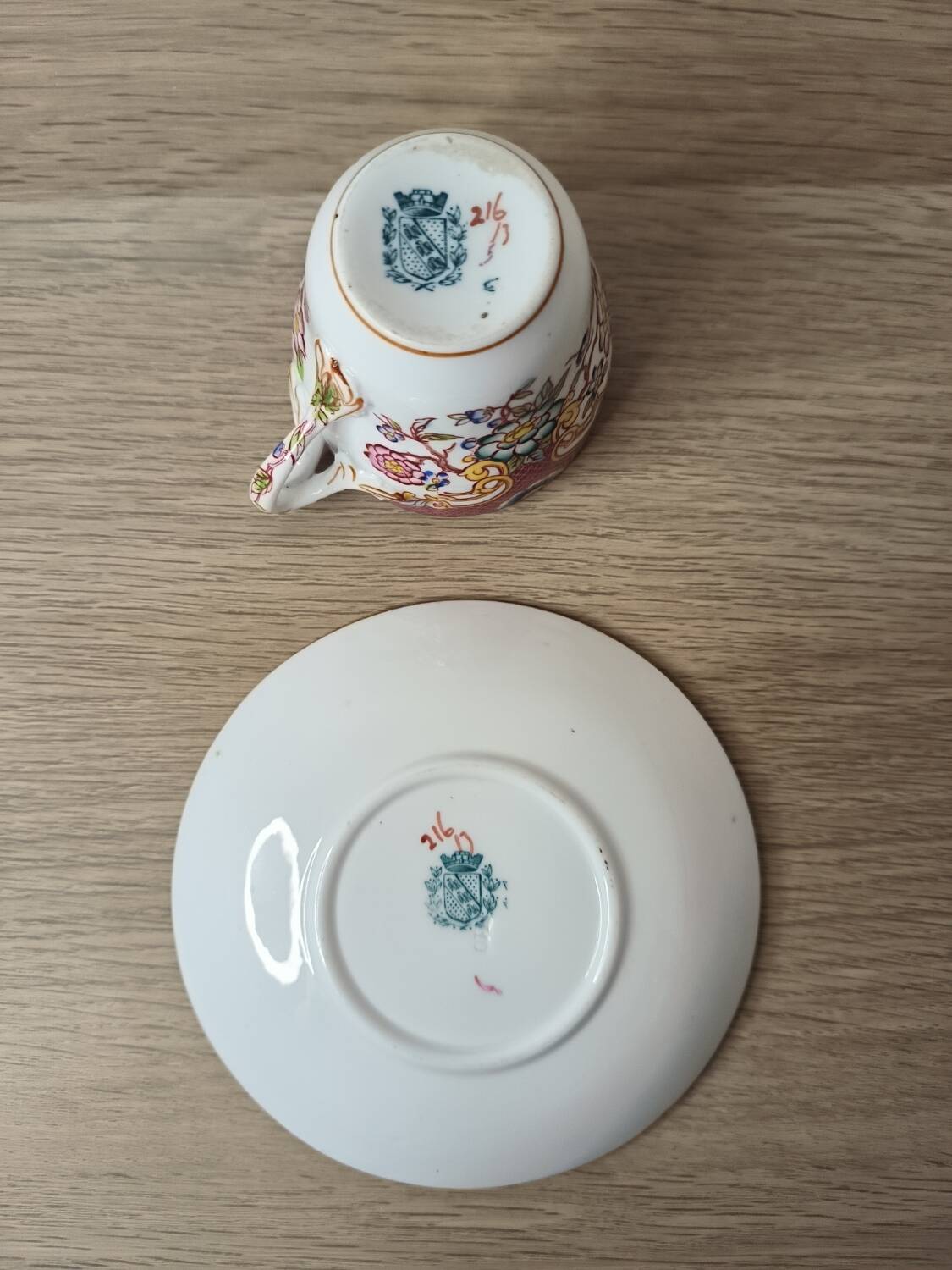 Sarreguemines Minton 216 cup and saucer
