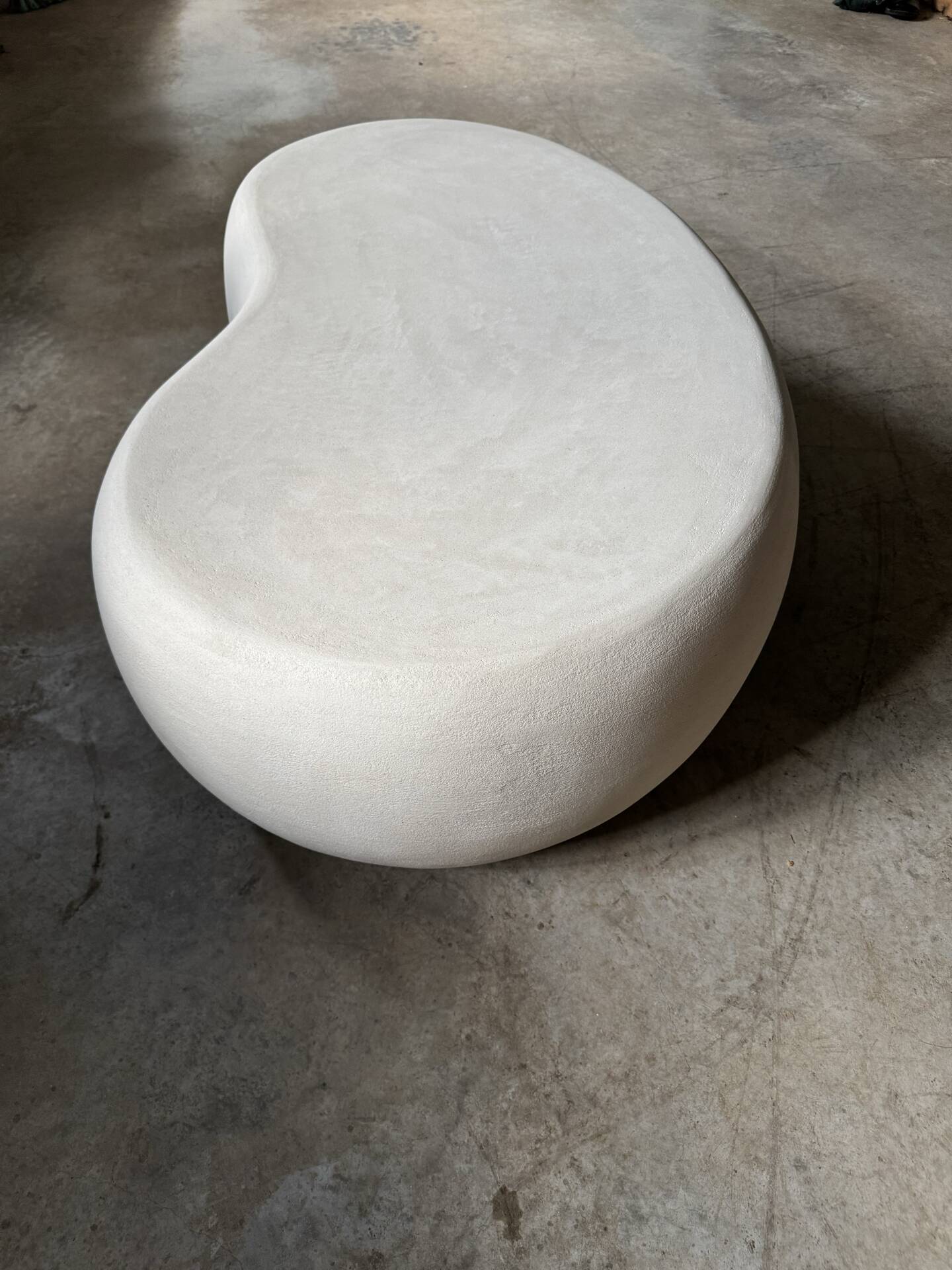 Concrete Coffee Table / Micro Cement Bean Shape