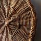 Medium round wicker plateau with two handles.