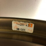 Ice glass bubble brass ceiling light by Hillebrand Leuchten, Germany, 1970s