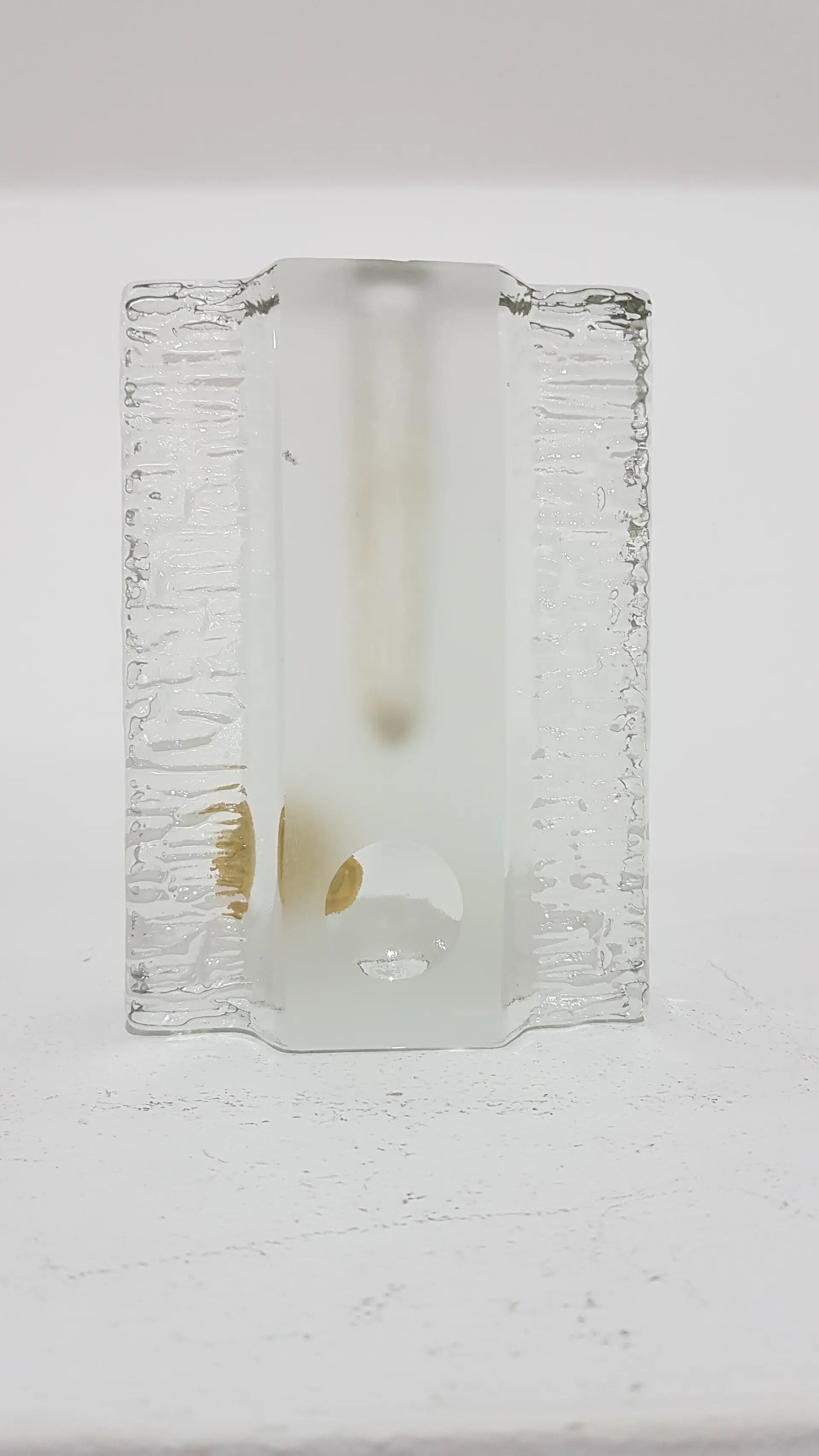 Vase solitaire, en verre transparent, conçu par H. Düsterhaus, Walther Glas,