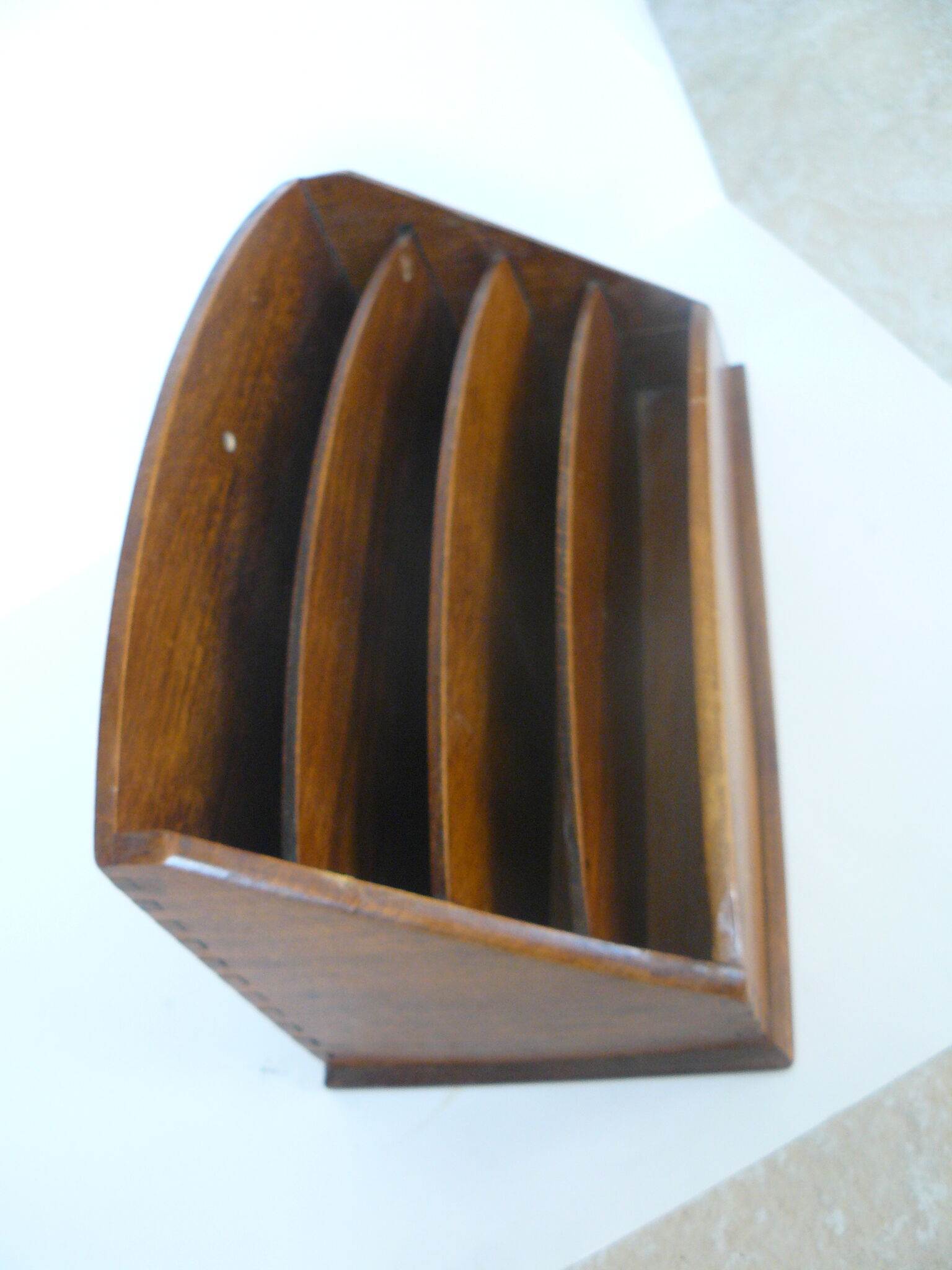 Wooden mail holder