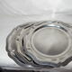 Lot de 3 plats ronds plats en inox