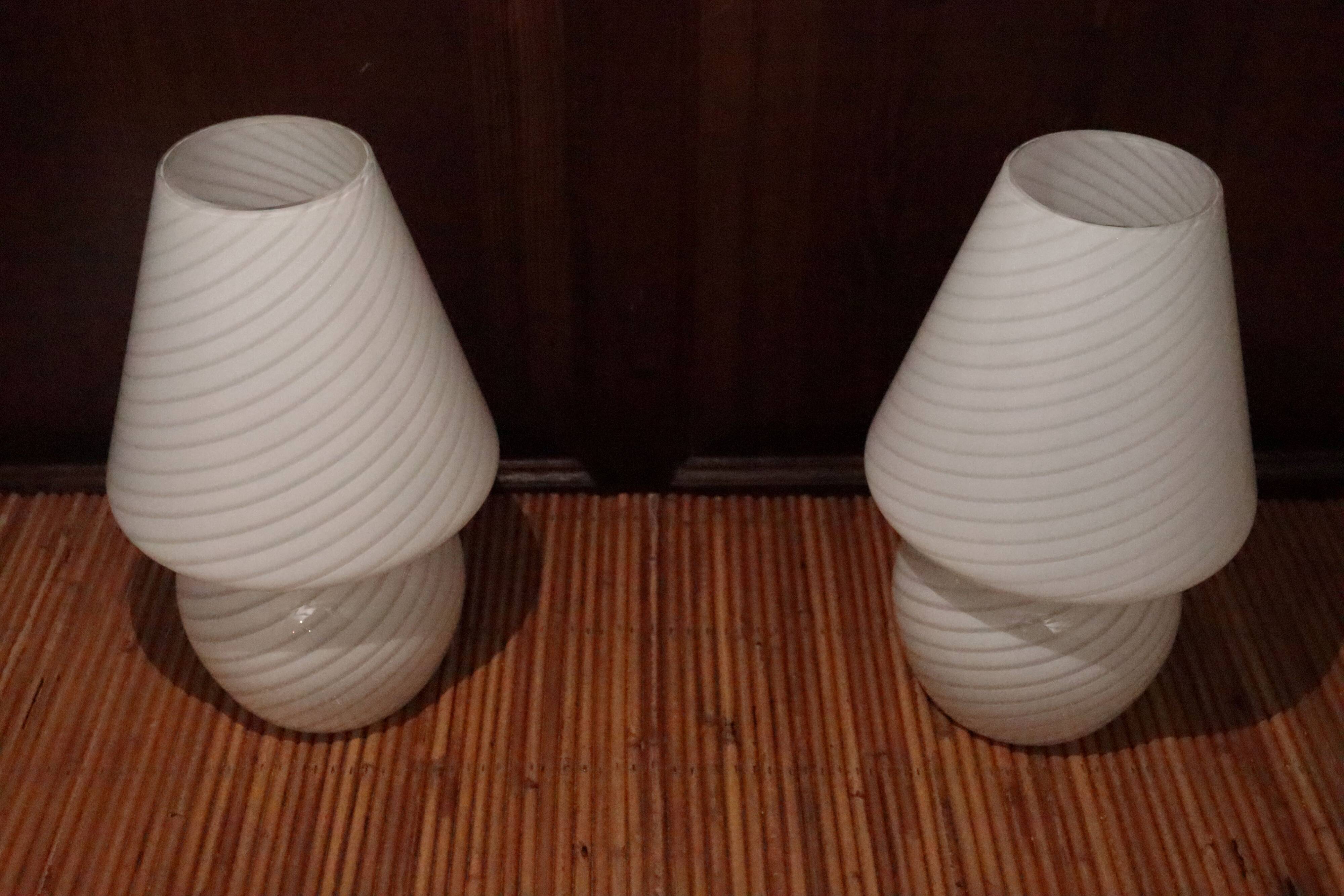 Pair of Lamps signed Murano