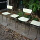 Lot of two chairs and two stools in formica