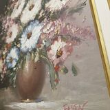 Painting still life bouquet of flowers