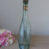 Vintage Italian glass fish bottle 75 cl, seaside decor 1970.