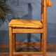 Chaise bois & paille 1960