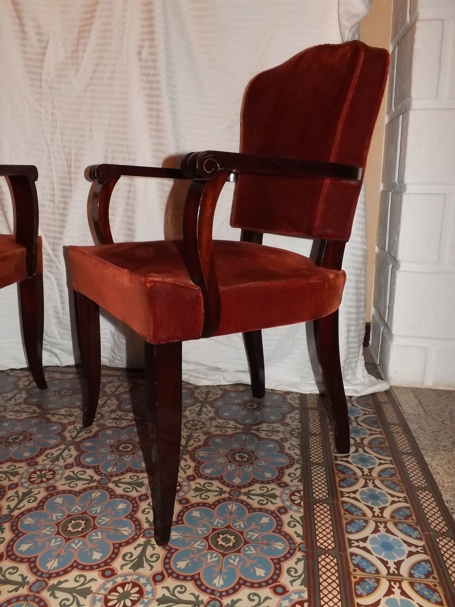 Pair of chairs Gaston fish 1950