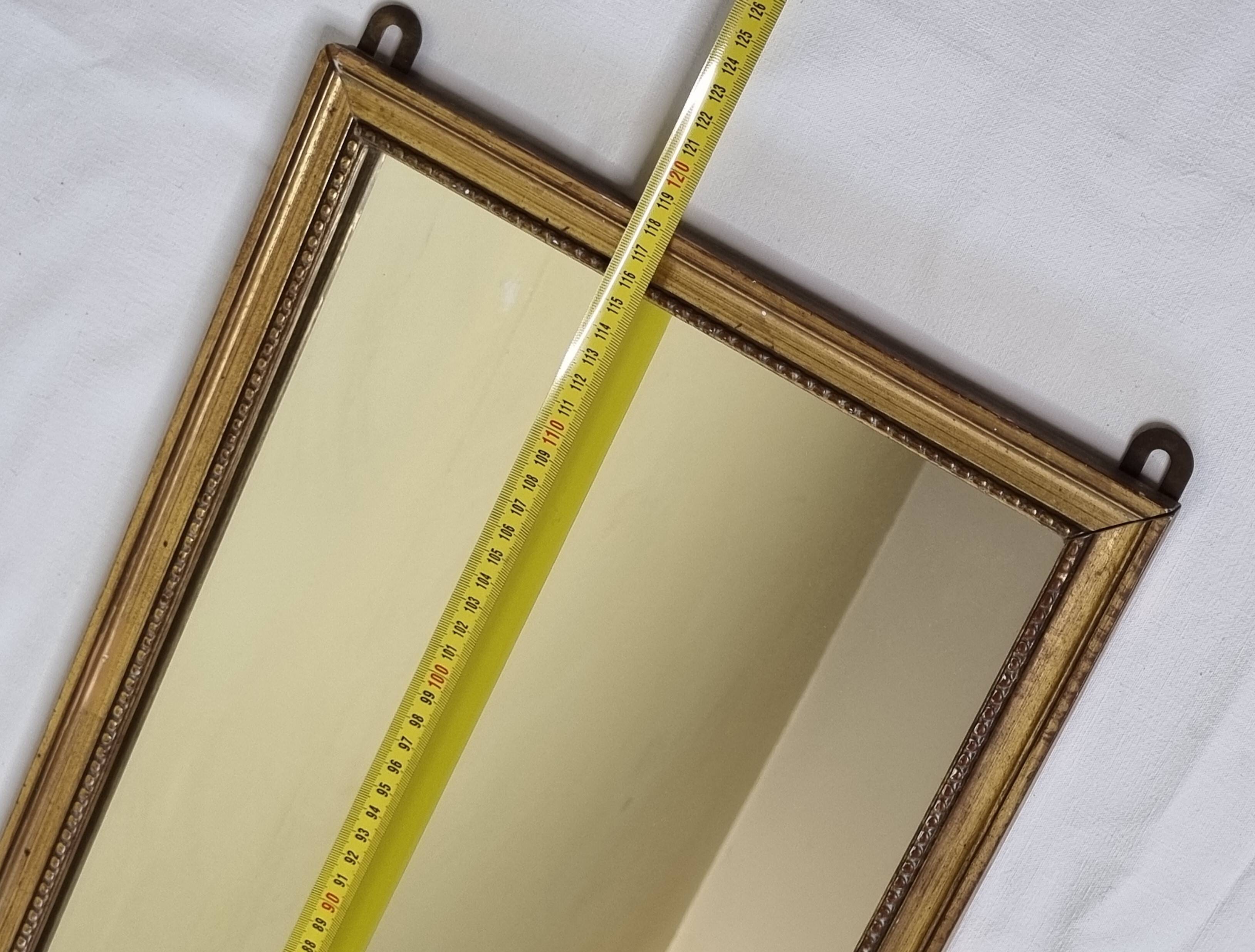 Vintage wall mirror, gold frame, 118 cm