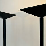 Pair of vintage geometric floor lamps model "206863" , Pierre Disderot for Glass and Light, France 1980