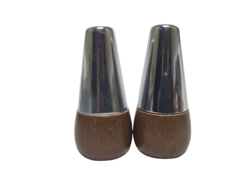 Vintage salt and pepper holders from A&B, Denmark, 1950s, set of 2