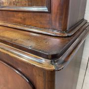 19th century English mahogany two-part bookcase