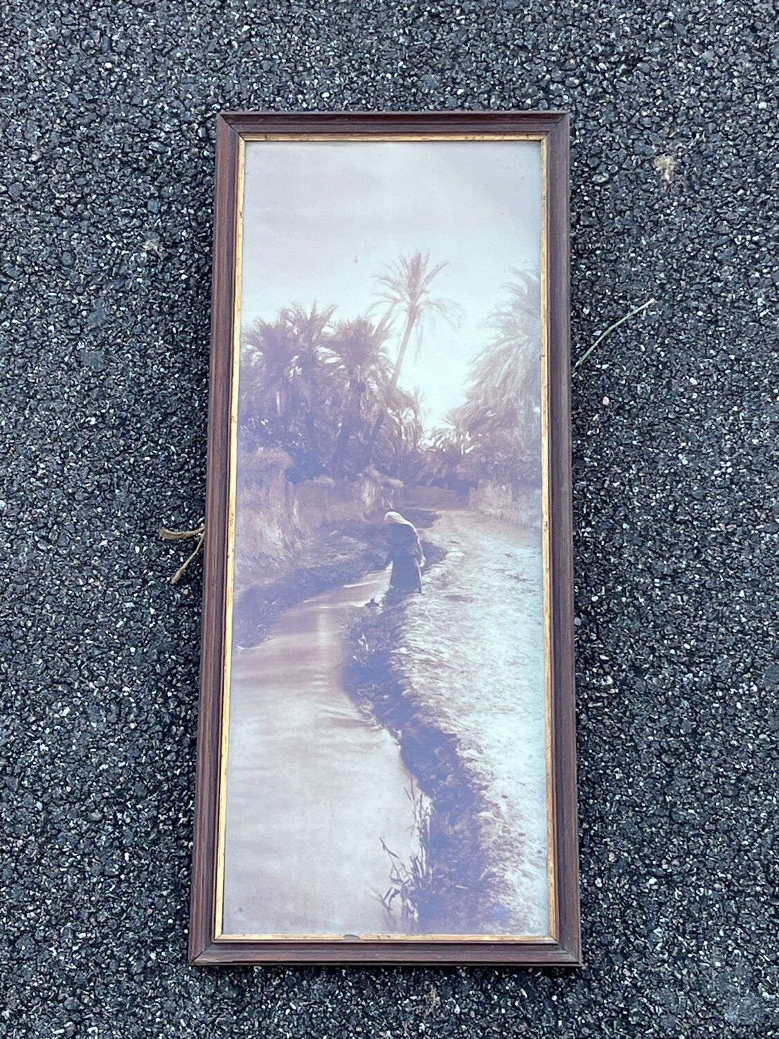 Old photograph from 1920 signed by Alexandre Bourgault, an Orientalist.