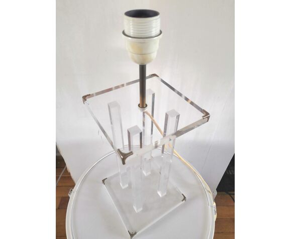 Pied de lampe design David Lange modèle Cristale années 70