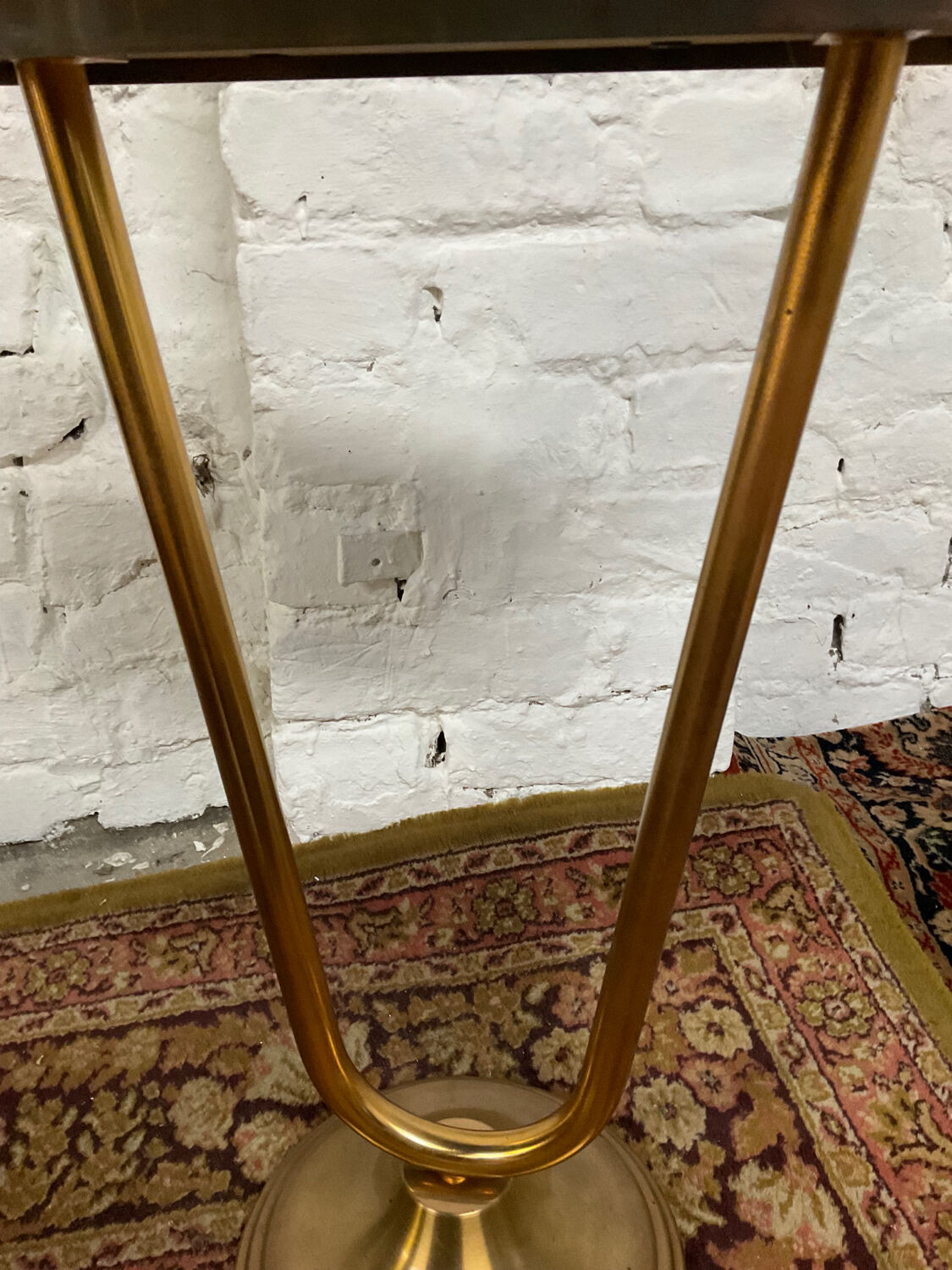 Standing ashtray with shelf from the 60s and 70s