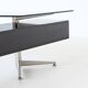 Bureau d'angle exécutif Abbondinterni en acajou et verre, Italie, 1970