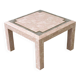 Postmodern pink marble coffee table with brass inlay, Italy, 1980s