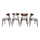 Scandinavian dining chairs set of 4 cote d'azur  