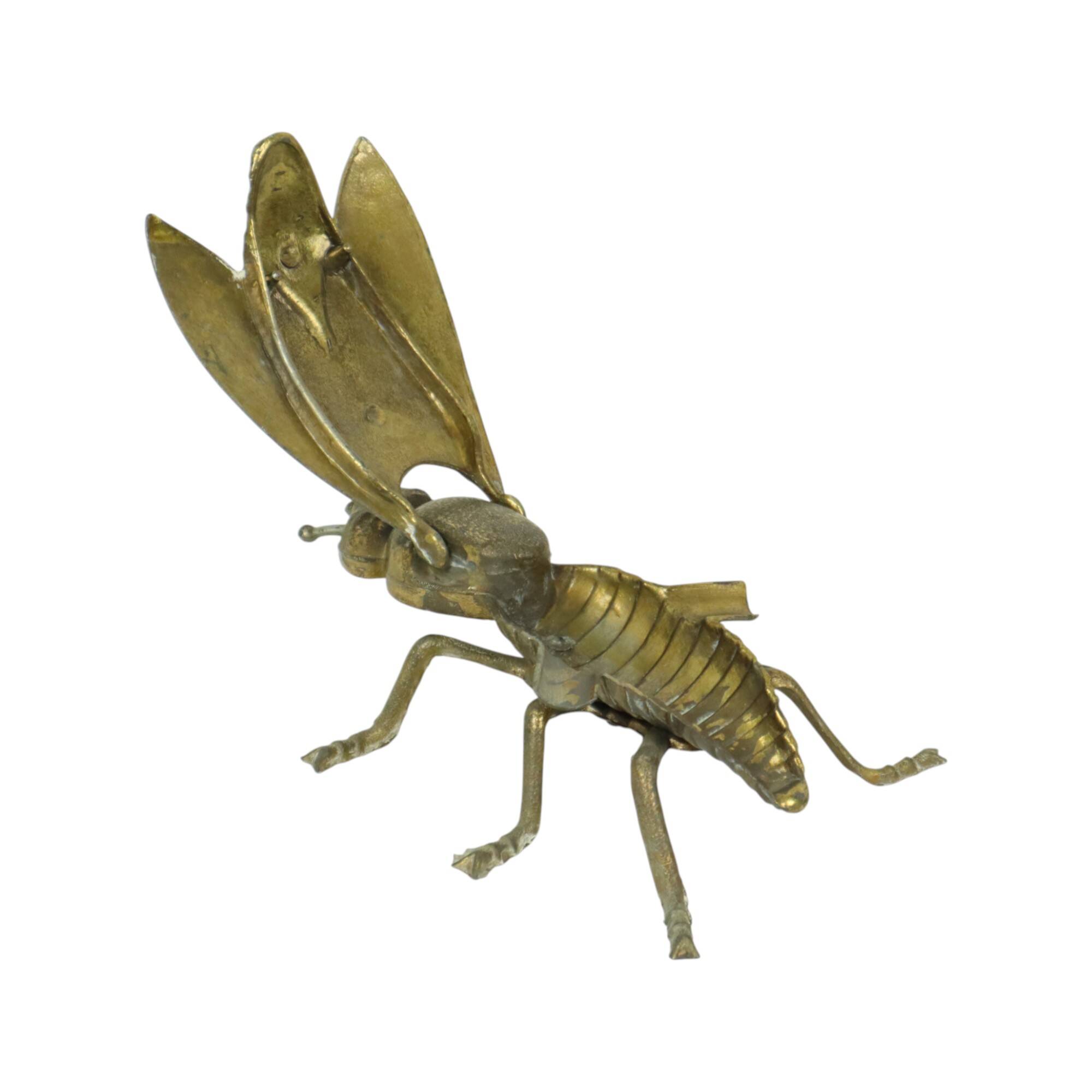 Vintage Copper Ashtray Figurine Fly Brass Italy 1960s