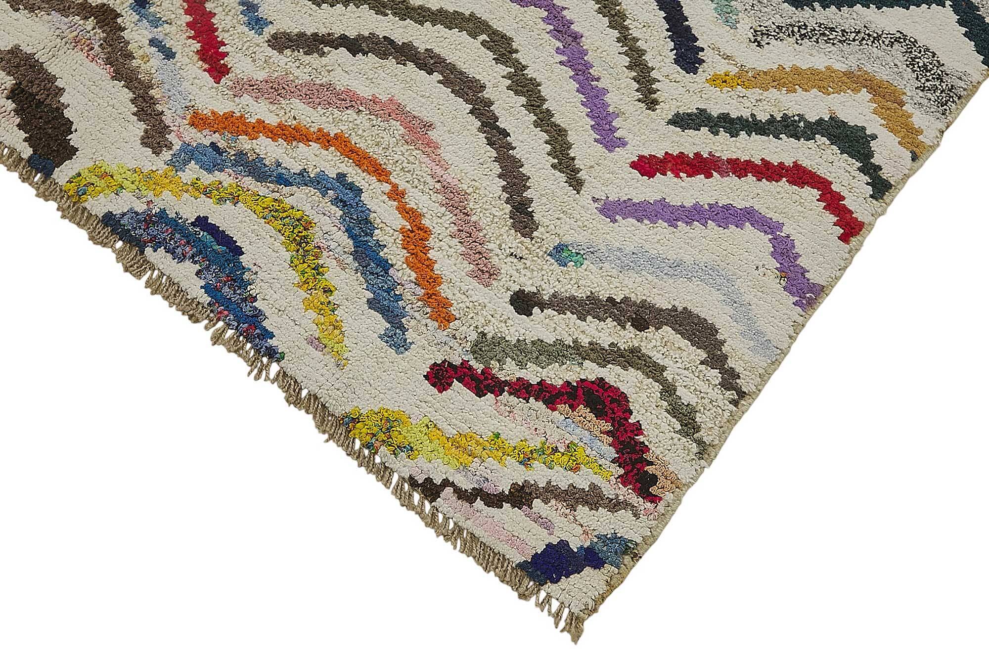 Handwoven Turkish Recycled Boho Rug 163 cm x 234 cm