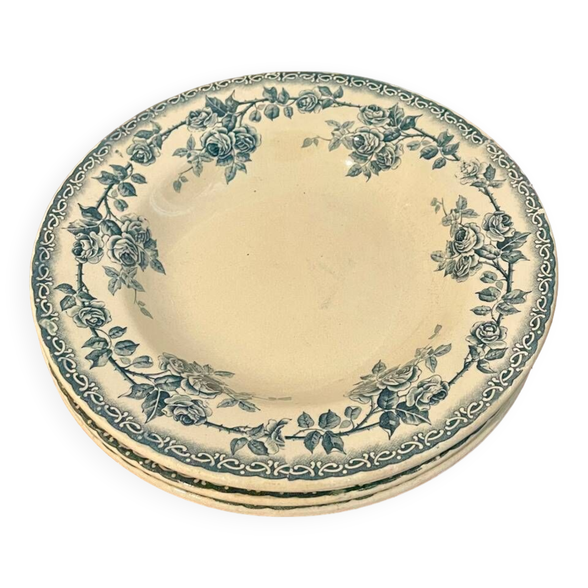 Lot de 3 assiettes terre de fer