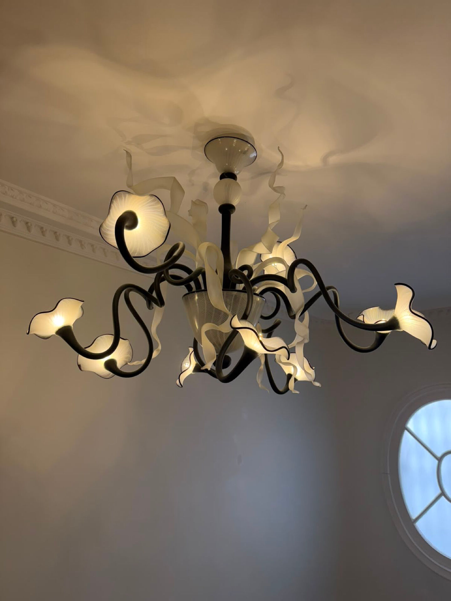 Murano chandelier - modern design - superb - warm white LED