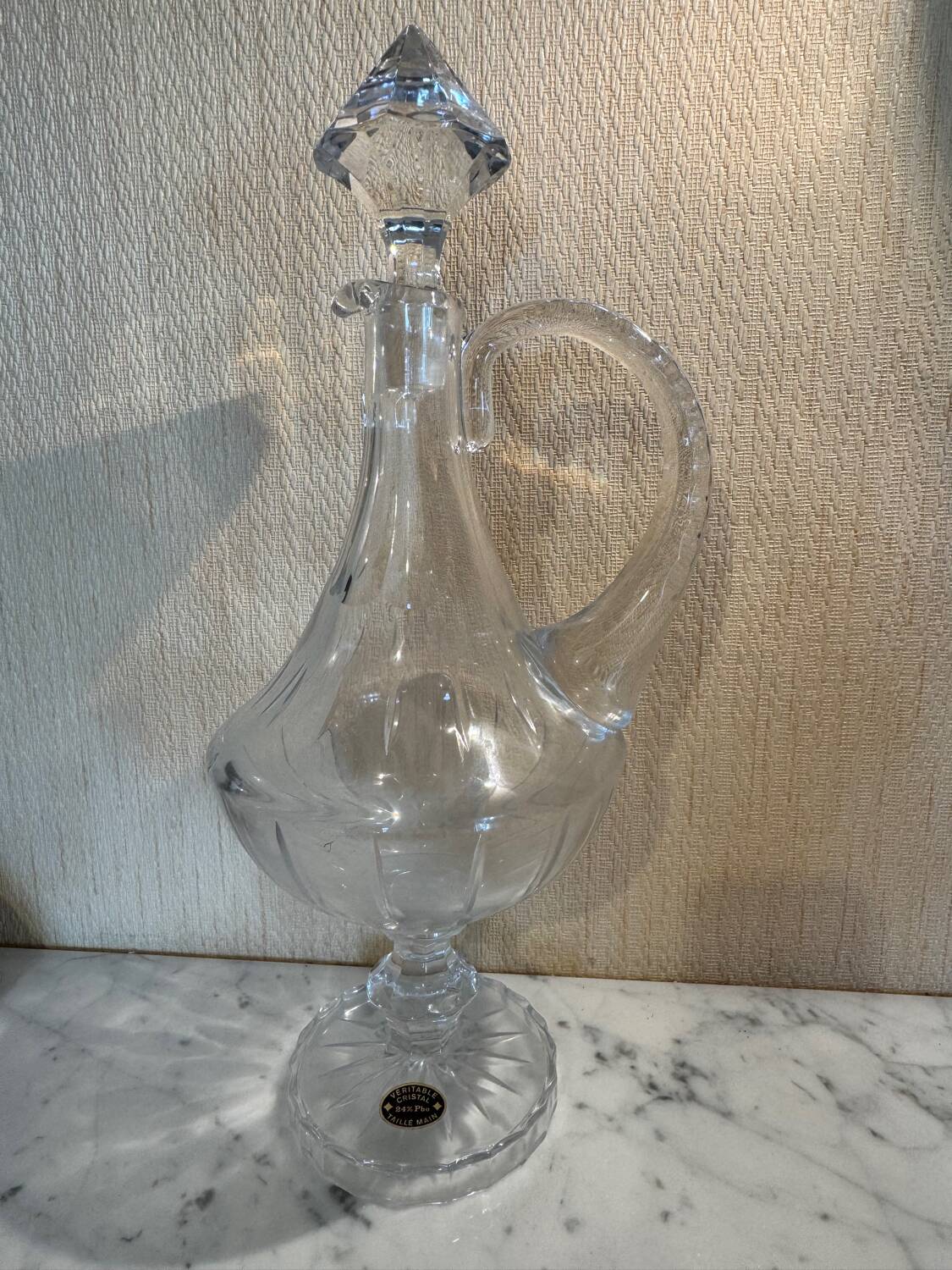 Crystal wine carafe