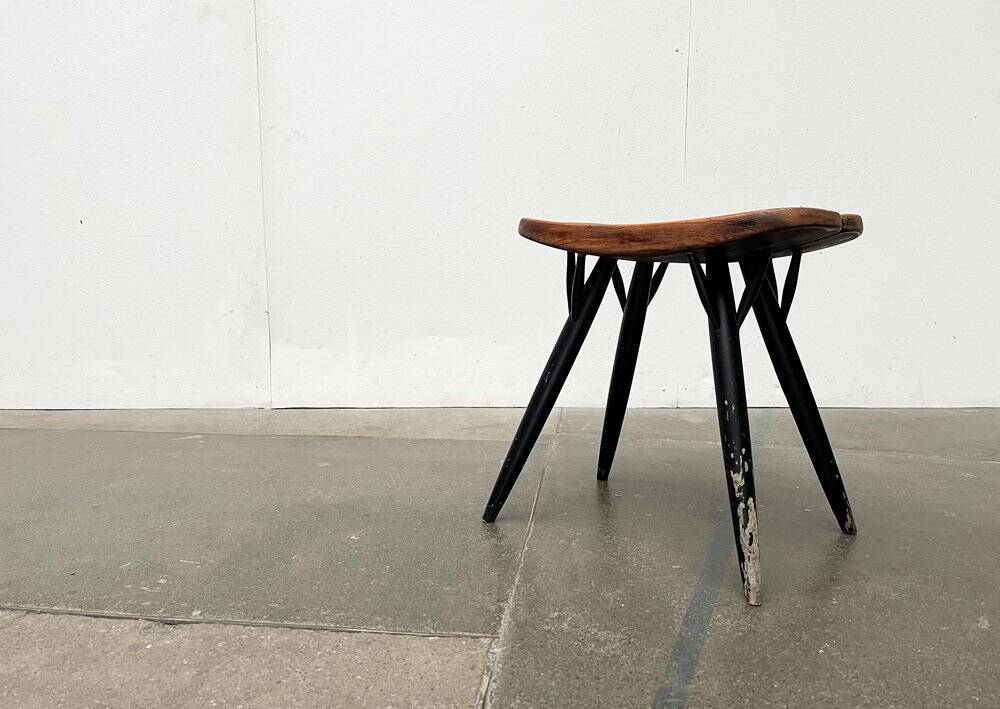 Pirkka stool mid-century by Ilmari Tapiovaara for Laukaan Puu