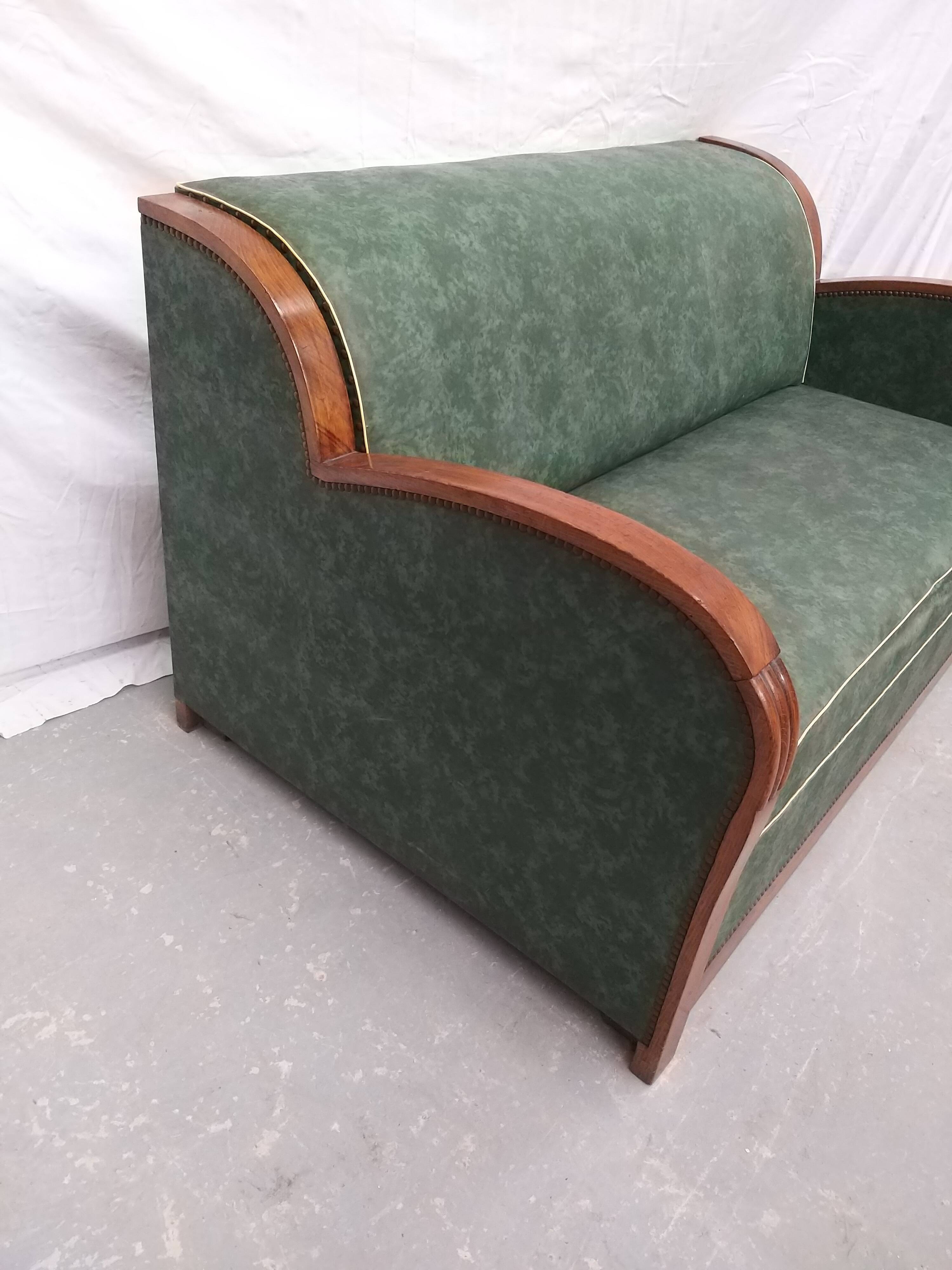 Club convertible Art Deco sofa