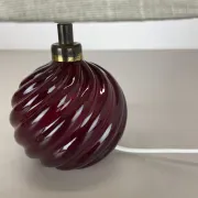 Unique Table Lamp Base made of Murano Glass with Red Ball, Barovier & Toso (attributed), Italy, 1960s