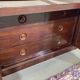 19th-century Victorian English bedroom wardrobe in mahogany.