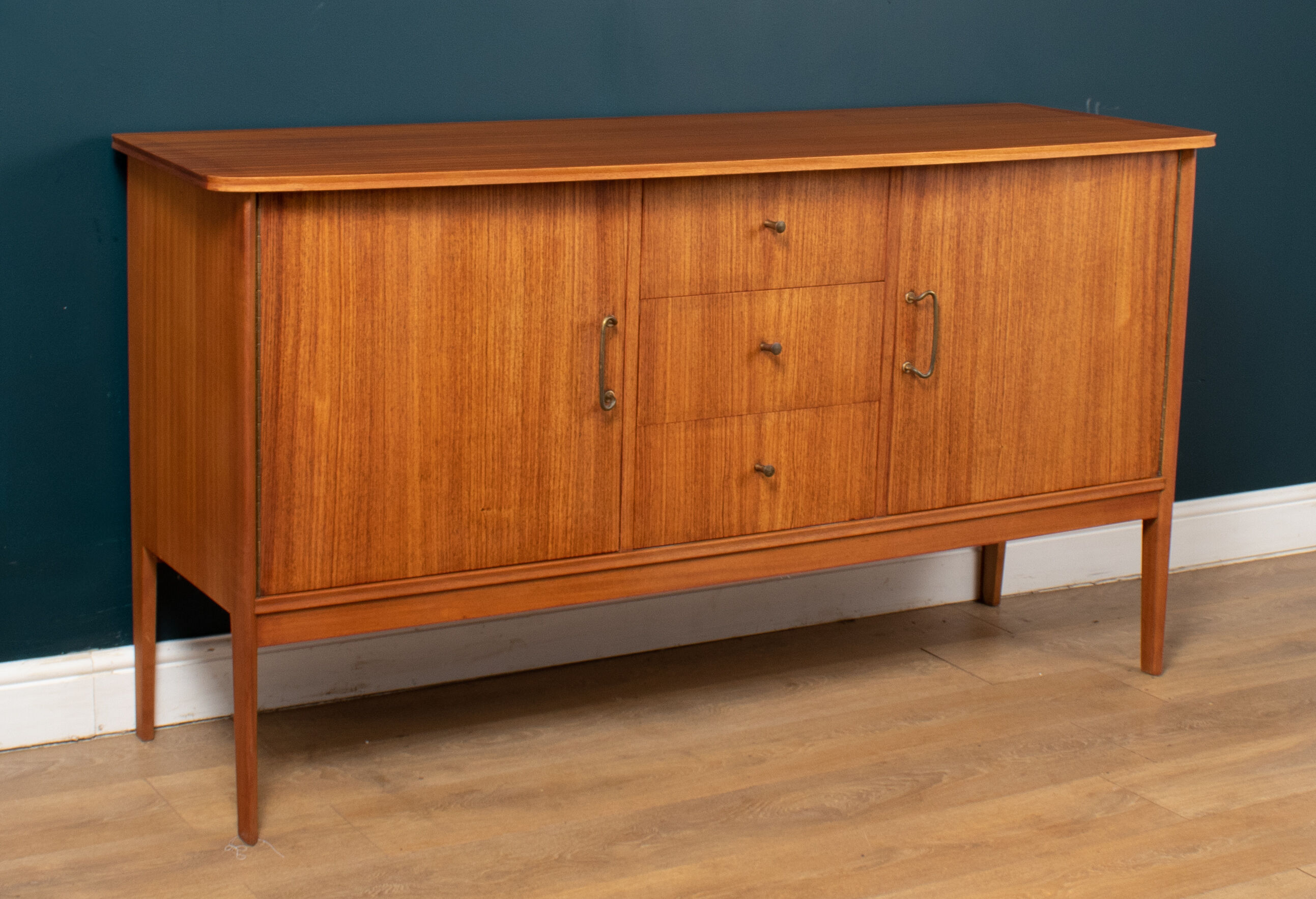 Buffet rétro en teck des années 1960 mid century par Vanson