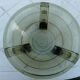 Coupe tripode art deco en verre fumé Tchécoslovaque