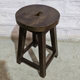 Burmese teak workshop stool