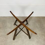 Table d’appoint en bois et verre, Italie, années 60, guéridon