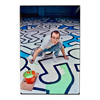 Keith Haring au Palladium - New-York 1985 Photo : Bernard Gotfryd