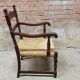 Vintage armchair in ash and cane