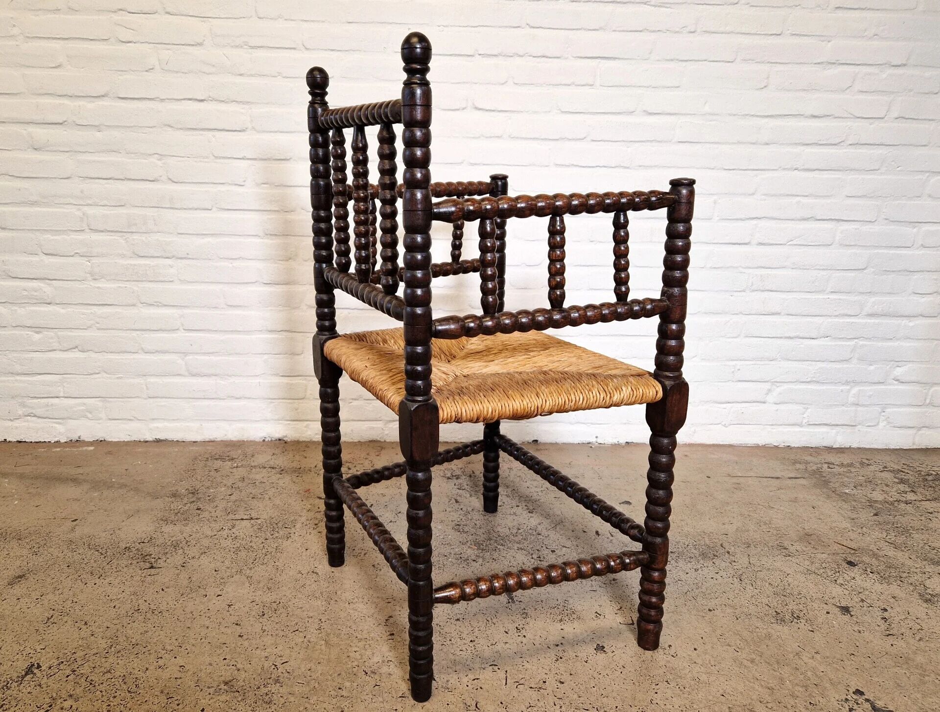 Antique Dutch bobbin chair, 1920s