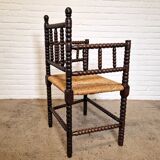 Antique Dutch bobbin chair, 1920s