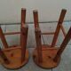 Pair of vintage pine stools
