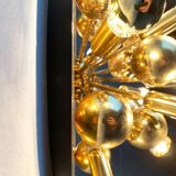 Atomic Brass Ceiling Light in Modern German Mid-Century by Dorothee Becker for Cosack, 1970s