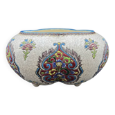 Late 19th century glazed earthenware planter, Longwy enamel style - 648003