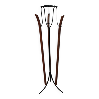 Plant holder design rattan metal 50s