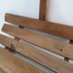 Log basket solid wood slatted vintage folk art