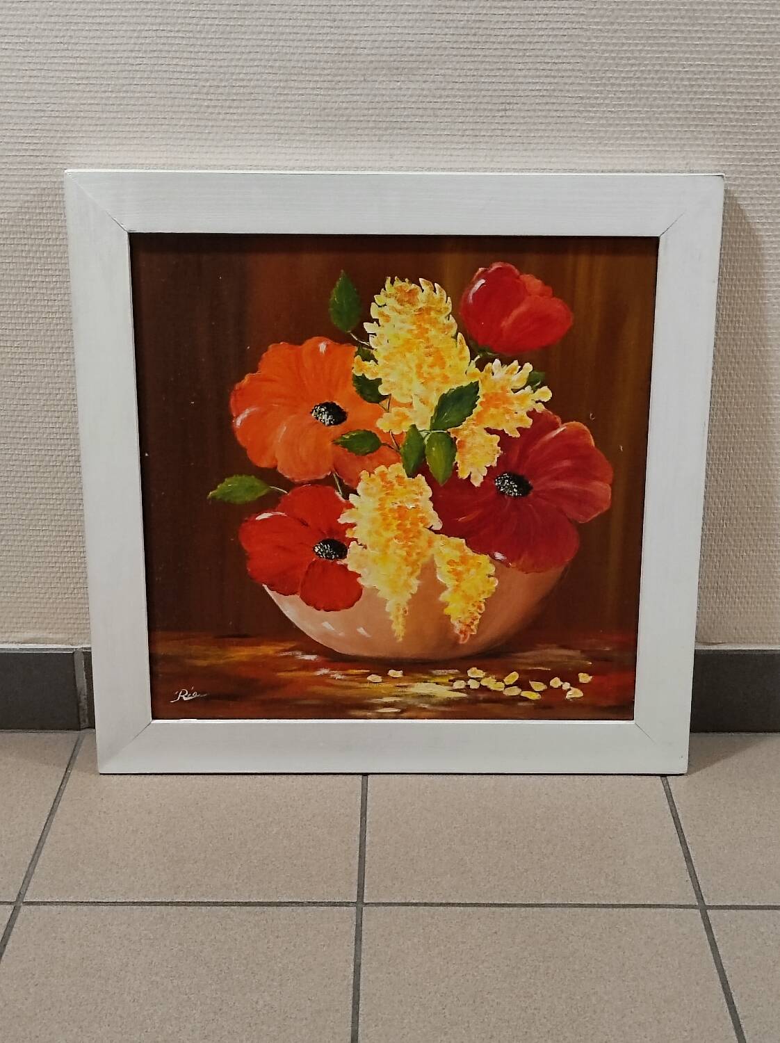 Poppy flower painting