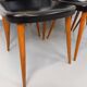 Set of 6 vintage Baumann Essor chairs in beech wood and skai